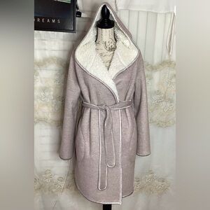 Anthropologie Pure + Good Hooded Sherpa Robe Bathrobe